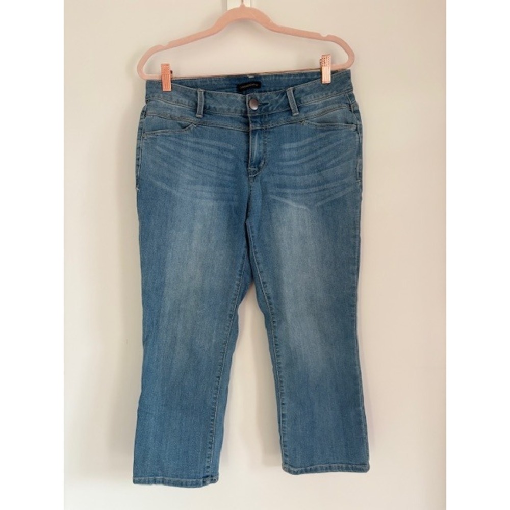 Catherine Malandrino Womens Blue Denim Capri Jeans Medium Wash‎ Size 10 Cropped
